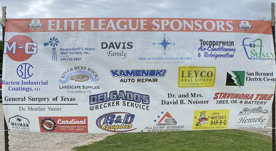 Special Thanks to Our Spring 2024 Elite League Sponsors!